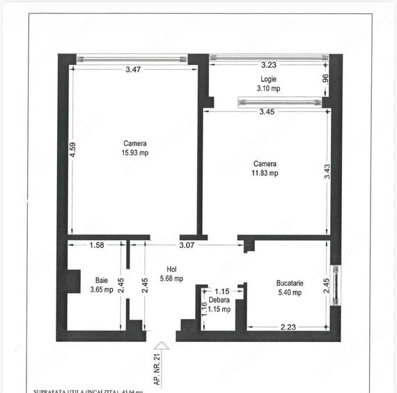 Apartament cu 2 camere decomandat în Complex Studențesc