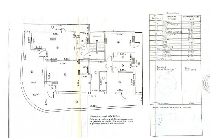 Penthouse cu 3 camere decomandat în Vatra Luminoasă