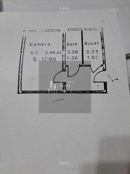 Garsonieră decomandată în Brâncoveanu