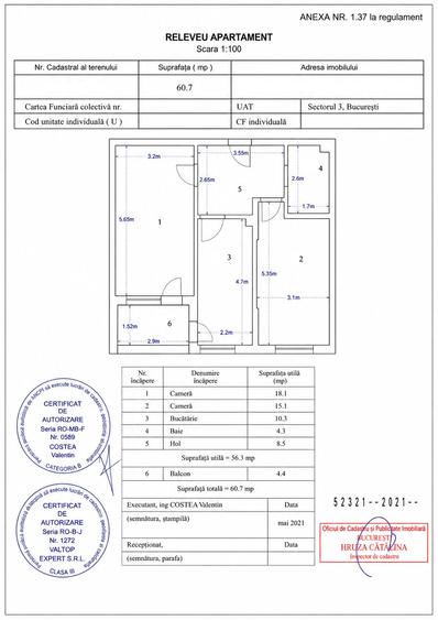 Apartament cu 2 camere decomandat, mobilat în Theodor Pallady