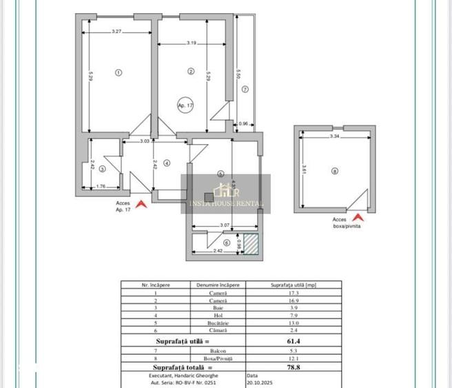 Apartament cu 2 camere decomandat în Bartolomeu