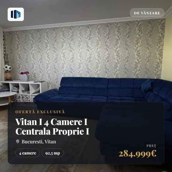Apartament cu 4 camere decomandat, mobilat în Vitan