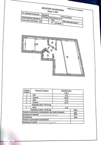 Apartament cu 4 camere în Dorobanți