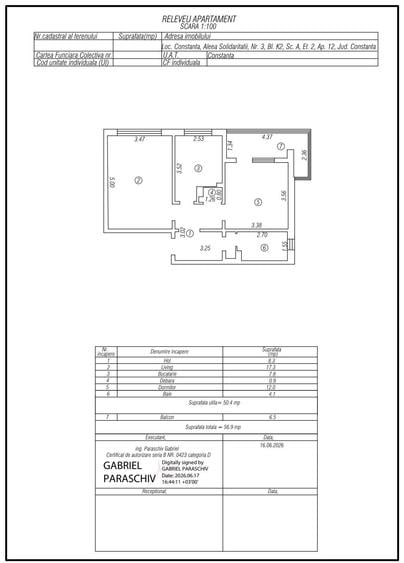 Apartament cu 2 camere decomandat în Sud