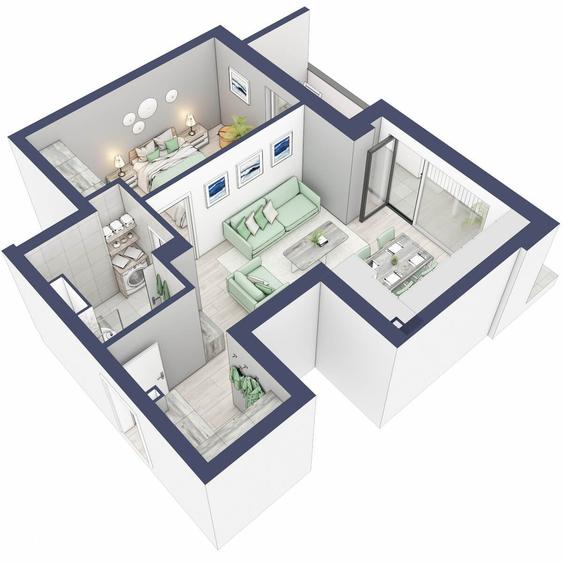 Apartament nou cu 2 camere, balcon de 10 mp ansamblu reziden?ial nou - 10