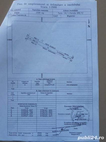 Magurele, Ilfov, strada Bradului, teren intravilan 2500 mp - 1