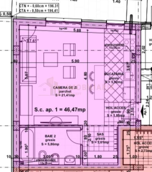 Apartament cu 2 camere în Independenței