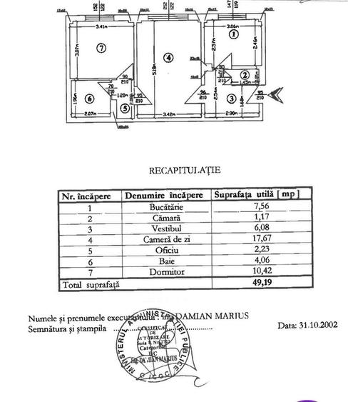 Apartament cu 2 camere semidecomandat, mobilat în Lujerului