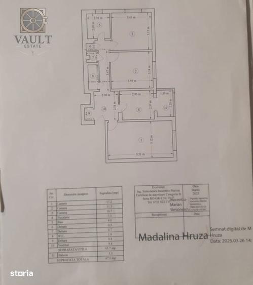 Apartament cu 3 camere decomandat, mobilat în Rahova