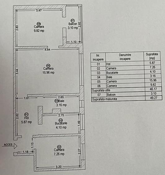 Apartament cu 3 camere semidecomandat în Iosefin