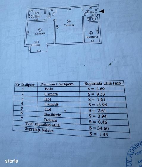 Etaj 1. Apartament 2 camere confort 2, Obor. - 5