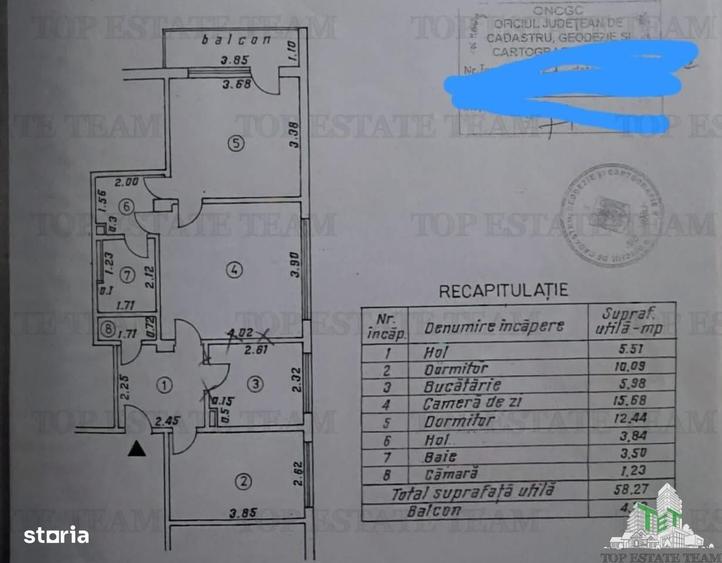 Apartament cu 3 camere semidecomandat în Nicolae Bălcescu