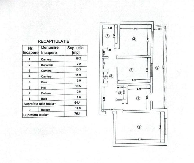 Apartament 3 camere - Dancu - 1