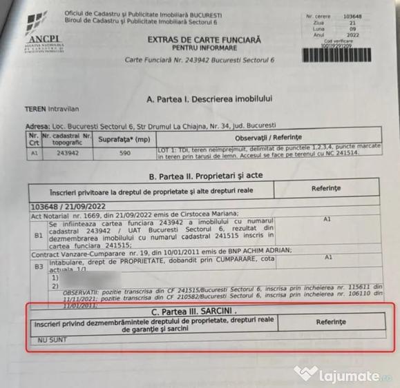 Teren în Giulești