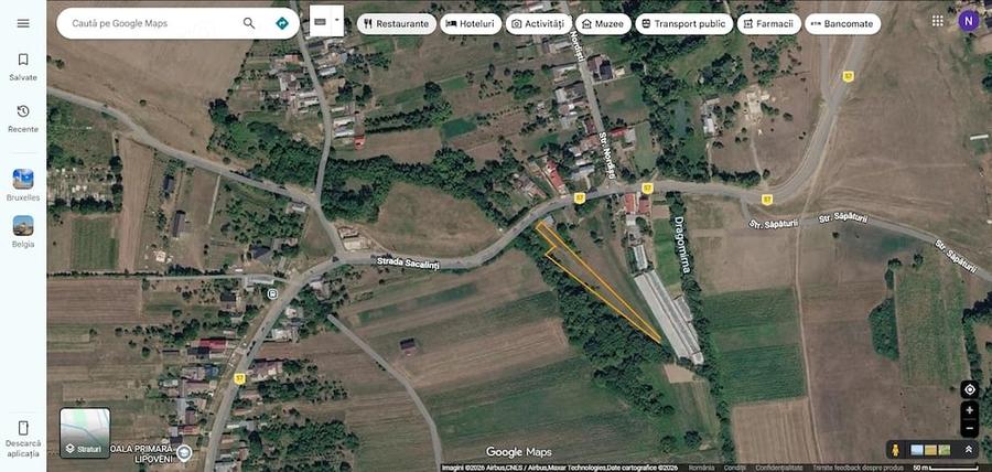 Teren de 1700 mp, în Lipoveni