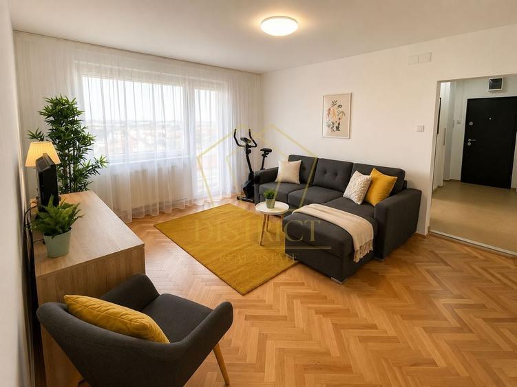 Apartament cu 3 camere semidecomandat, mobilat în Central