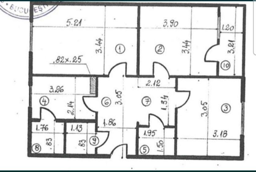 Apartament cu 3 camere decomandat în Titan