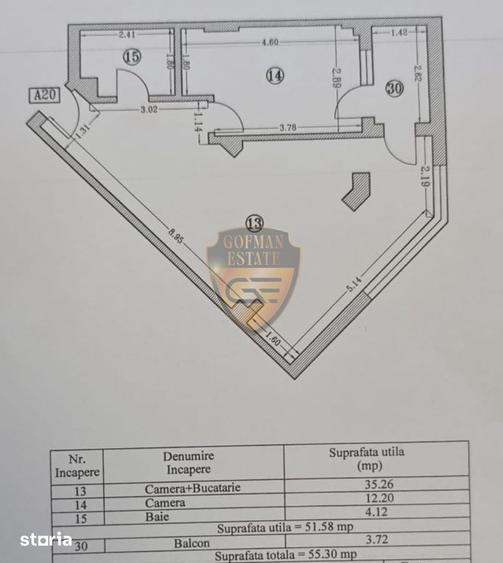 2 camere Mamaia Nord zona Zig Zag 55.3mp parcare et2 balcon 4mp centra - 3