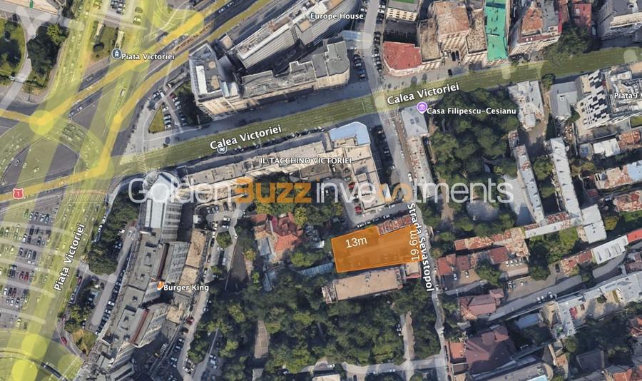 Teren Construcții de 874 mp, în P-ța Victoriei
