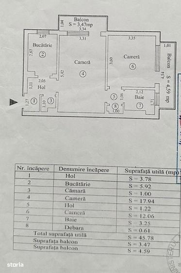 Apartament cu 2 camere semidecomandat în Calea Galați