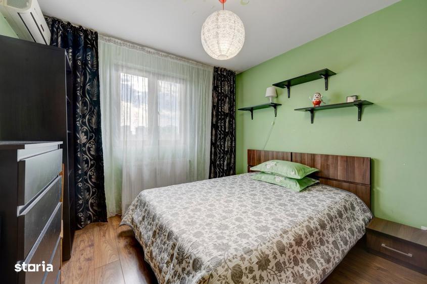 Apartament cu 3 camere semidecomandat, mobilat în Apărătorii Patriei