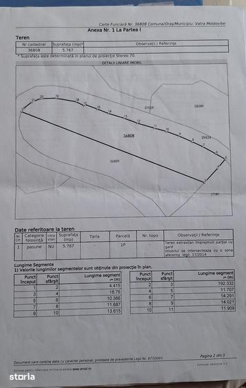Teren de 5768 mp, în Vatra Moldoviței