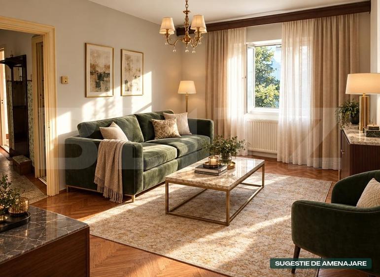 Apartament cu 2 camere nedecomandat în Primăverii