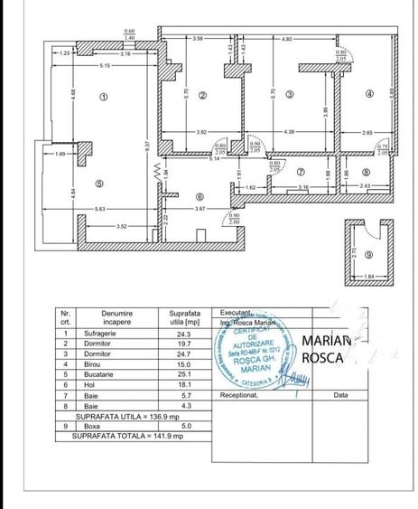 Apartament cu 4 camere decomandat, mobilat în Cotroceni