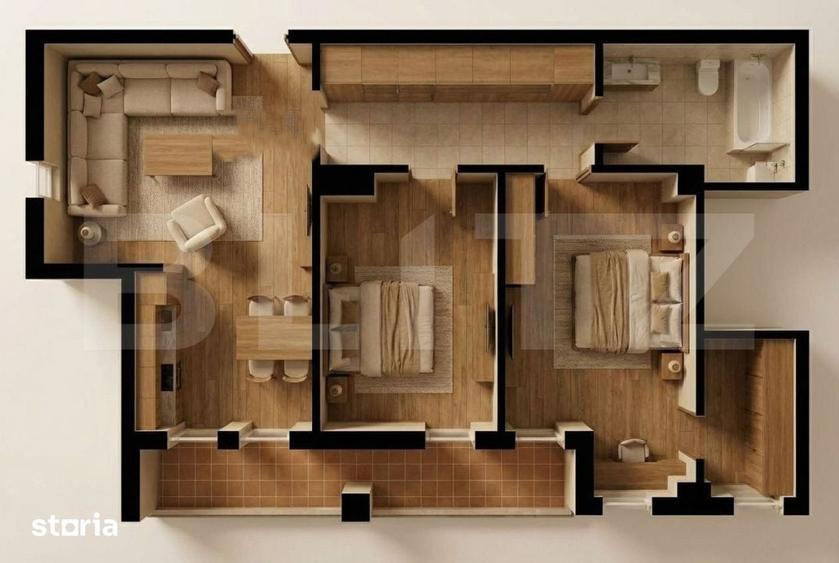 Apartament cu 3 camere în Burdujeni