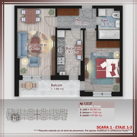 Apartament cu 2 camere decomandat în Theodor Pallady