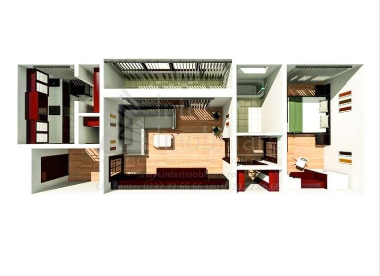 Apartament 2 camere Podu Ros , 50 metri, etaj 2 Cod:162285 - 1