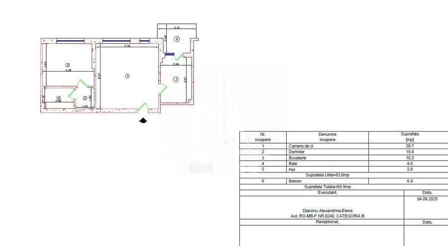 Apartament 2 camere cu suprafete generoase in complexul Green Garden. - 9