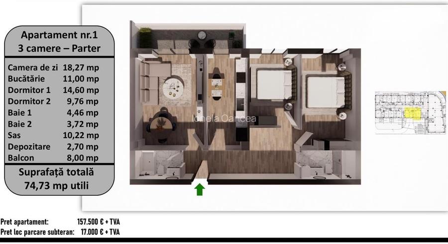 Apartament de vanzare in Tractoru