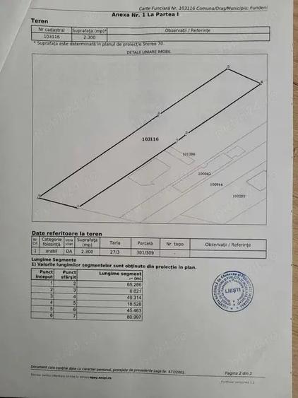 Teren de 2300 mp, în Hanu Conachi