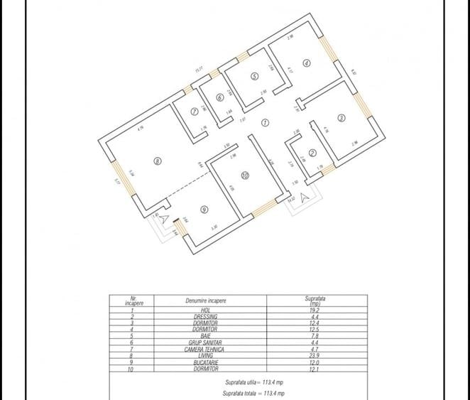 Casă individuală cu 5 camere cu Teren 491 Mp în Cumpăna