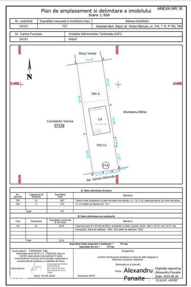 Casă cu 7 camere cu Teren 757 Mp în Central