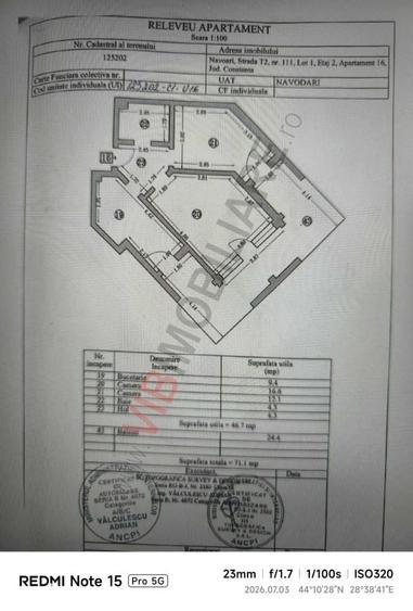 Apartament cu 2 camere în Nord