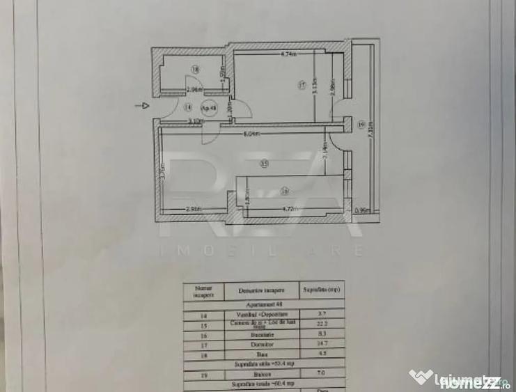 Apartament cu 2 camere semidecomandat în Păcii