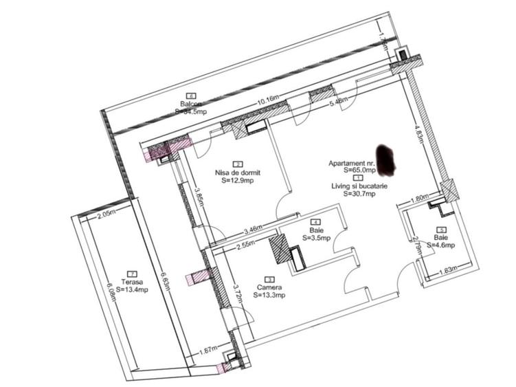 Apartament cu 3 camere în Zorilor