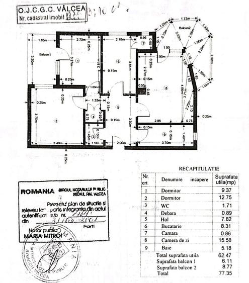 Apartament cu 3 camere decomandat în Ultracentral
