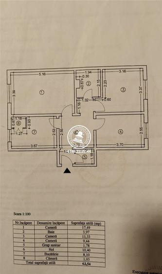 Apartament cu 3 camere decomandat în Metalurgie