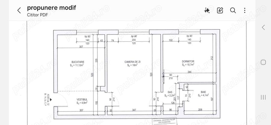 Apartament cu 2 camere decomandat în Central