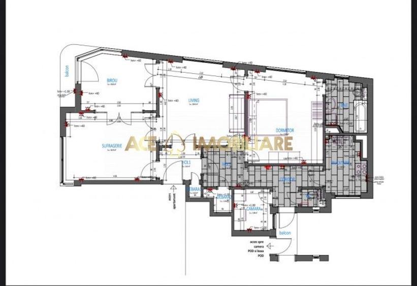 Apartament cu 4 camere, mobilat în Centrul Civic
