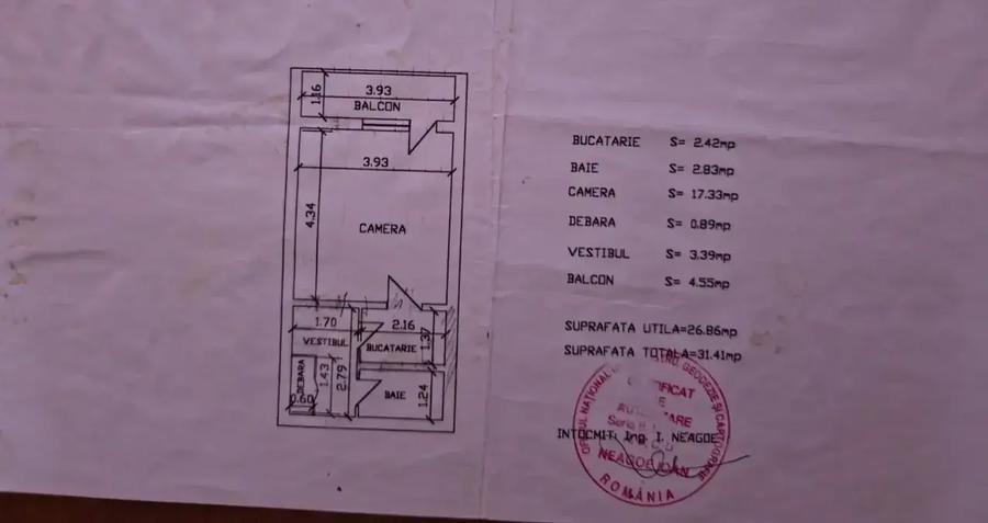 Garsonieră decomandată, mobilată în Basarabia