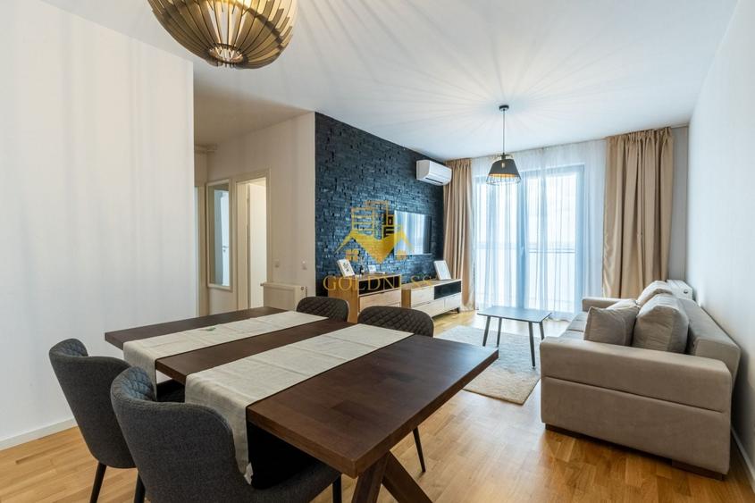 Apartament cu 2 camere semidecomandat, mobilat în Între Lacuri