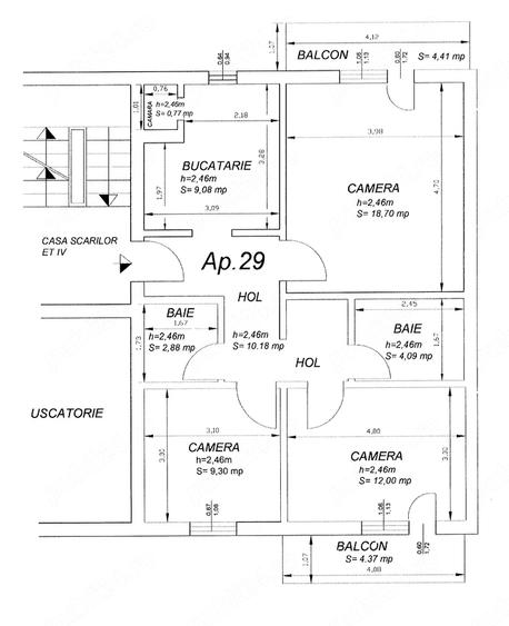 Apartament cu 3 camere decomandat în Grigorescu