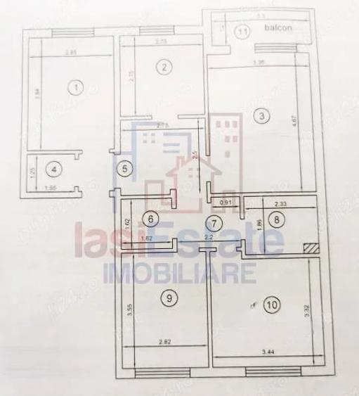 Apartament cu 4 camere decomandat în Filiași