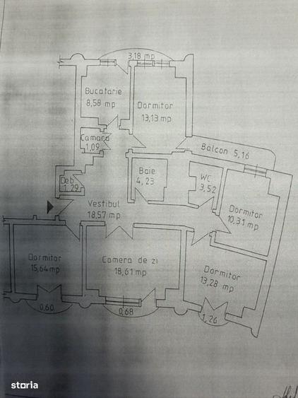 Apartament cu 5 camere decomandat în Decebal