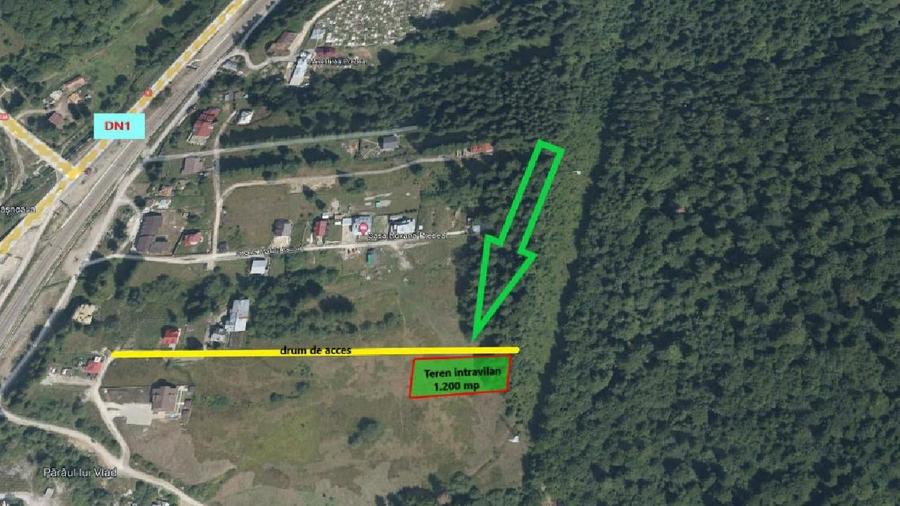 Teren Construcții intravilan de 1270 mp, în Malul Ursului