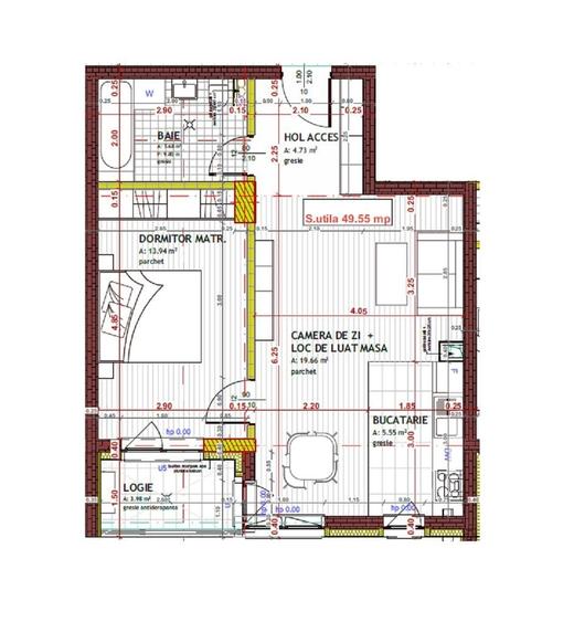 Apartament cu 2 camere semidecomandat în Florești — fotografia 1